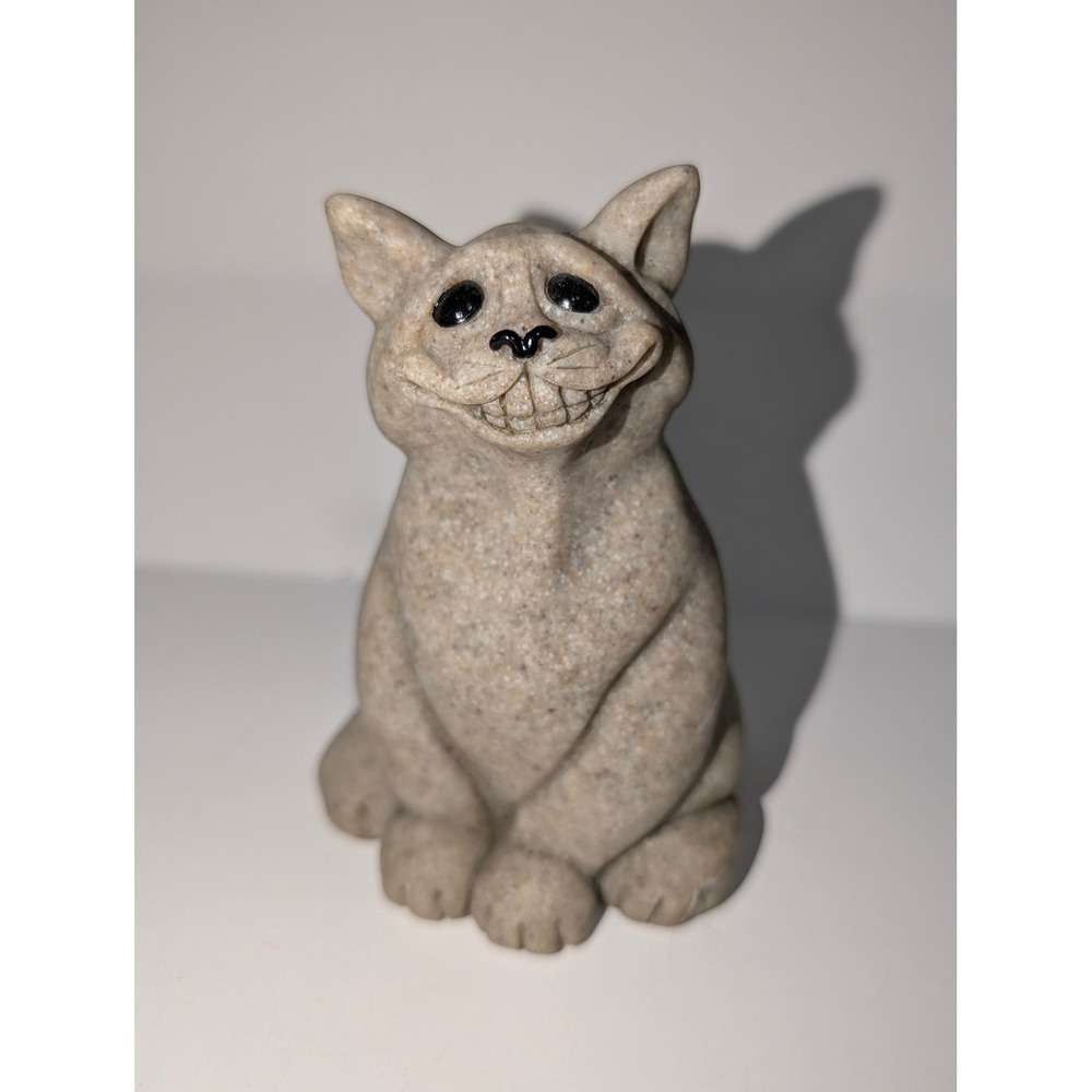 Lot of 3 Second Nature Design Quarry Critters Stone Cats "Chelsea, Clyde, Chico" - Picture 3 of 16